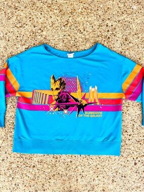 NWOT Marvel Guardians of the Galaxy Disney Epcot Blue Orange Sweatshirt Size XL